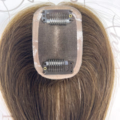 Small Hair Toppers For Hair Loss | 3x2" Mini Hair Pieces Dark Brown Color