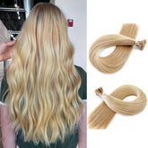 Flat Tip Hair Extensions Blonde #18 Keratin Hair Extensions