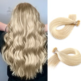 Flat Tip Hair Extensions Blonde #22 Keratin Hair Extensions