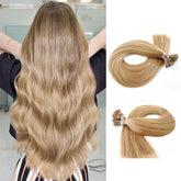 Flat Tip Hair Extensions Light Brown #8 Keratin Hair Extensions