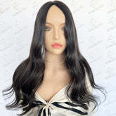 Premium Hair Toppers Natural Black Hair 6*7 Silk Base - Lily