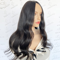 Premium Hair Toppers Natural Black Hair 6*7 Silk Base - Lily