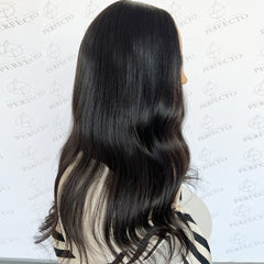 Premium Hair Toppers Natural Black Hair 6*7 Silk Base - Lily