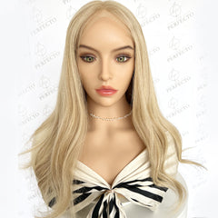 Premium Top Lace Wig Blonde Blend Human Hair Wigs-Luna