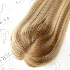 Human Hair Toppers For Women 3x5 Blonde Balayage Color Hair Toppers
