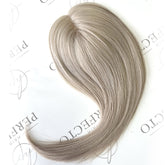 Premium Human Hair Toppers for Women 3"x5" Grey hair Topper