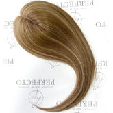 100% Human Hair Toppers For Women 3"x5" Mono Base Hightlight Hair