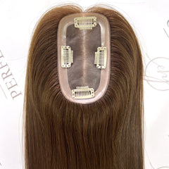 Women's Hair Pieces For Thinning Hair 3x5" Mono Base Human Hair Toppers