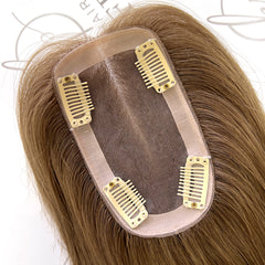Best Human Hair Toppers For Thinning Crown Light Brown 3*5" Hair Pieces