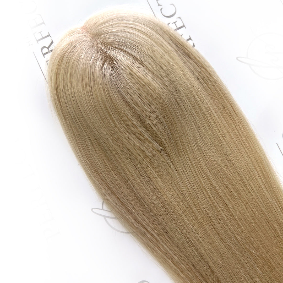 Ladies Hair Toppers For Thinning Hair Blonde Hair Pieces 3x5 mono Base