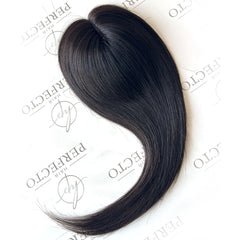 Natural Black Human Hair Toppers 5"x6" Human Hair Wiglets