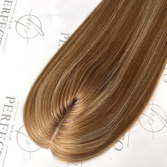 Premium Hair Toppers For Women 4"*6" Brown Blonde Balayage Hair Topper