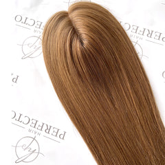 Best women's human hair toppers 4"x6" Brown Hair Topper