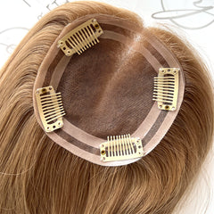 Premium Human Hair Toppers 4X4 Small Hair Pieces For Thinning Hair