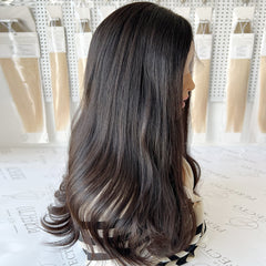 Top Lace Wig Natural Black to Darkest Brown Wigs