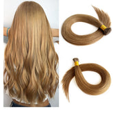 I Tip Hair Extensions #8 Bead Brown Hair Extension | Hairperfecto