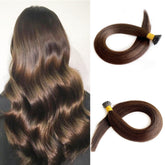 Micro Bead Fusion I Tip Extensions Dark Brown #2 | Hairperfecto
