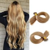 Nano Hair Extensions- Ash Brown #8 Keratin Hair Extensions | Hairperfecto