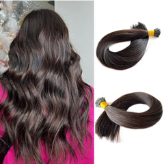 Remy Hair I Tip ExtensionsI Keratin Hair Natural Black | Hairperfecto