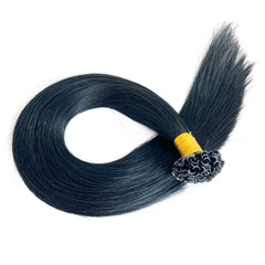 U Tip Keratin Human Hair Extensions #1 | Hairperfecto