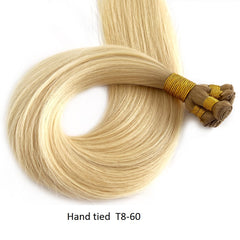 Weft Hair Extensions #T8/60 Hand Tied Remy Hair Wefts | Hairperfecto