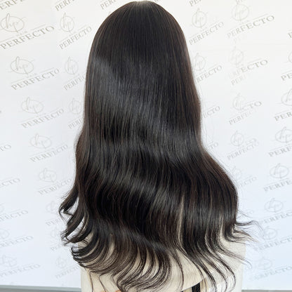 Premium Hair Toppers  Natural Black Hair 6*7 Silk Base - Lily
