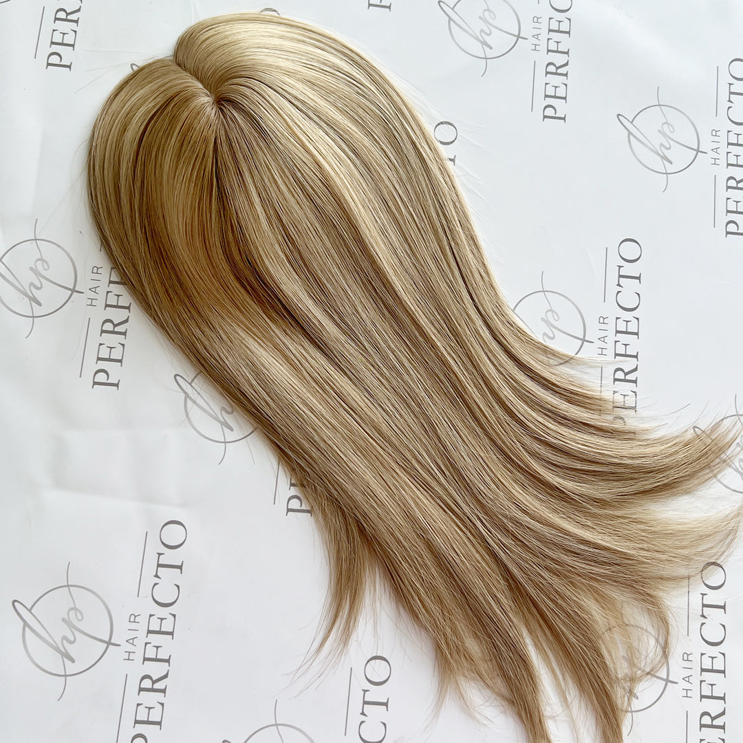 Best Human  Hair Toppers For Hair Loss 6*6 Silk Base -Aura