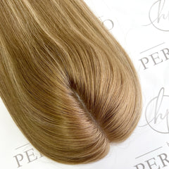 100% Human Hair Toppers For Women 3"x5" Mono Base Hightlight Hair