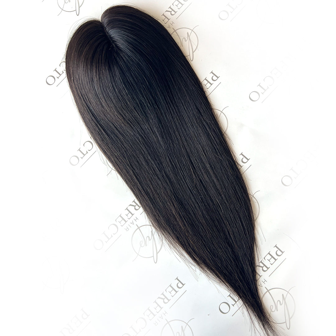 Natural Black Human Hair Toppers  5"x6"  Human Hair Wiglets