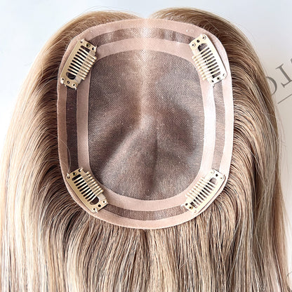 Human Hair Toppers For Thinning Hair 5X6 16Inch Mono Base Hair 
