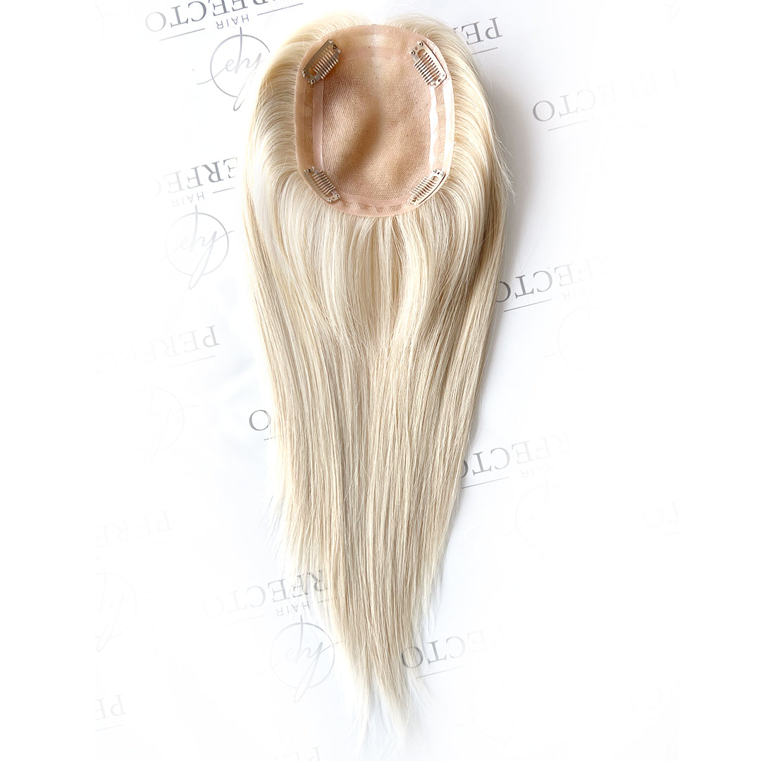 Hair Toppers for Thin Hair |5* 6" Platinum Blonde Hair Toppers