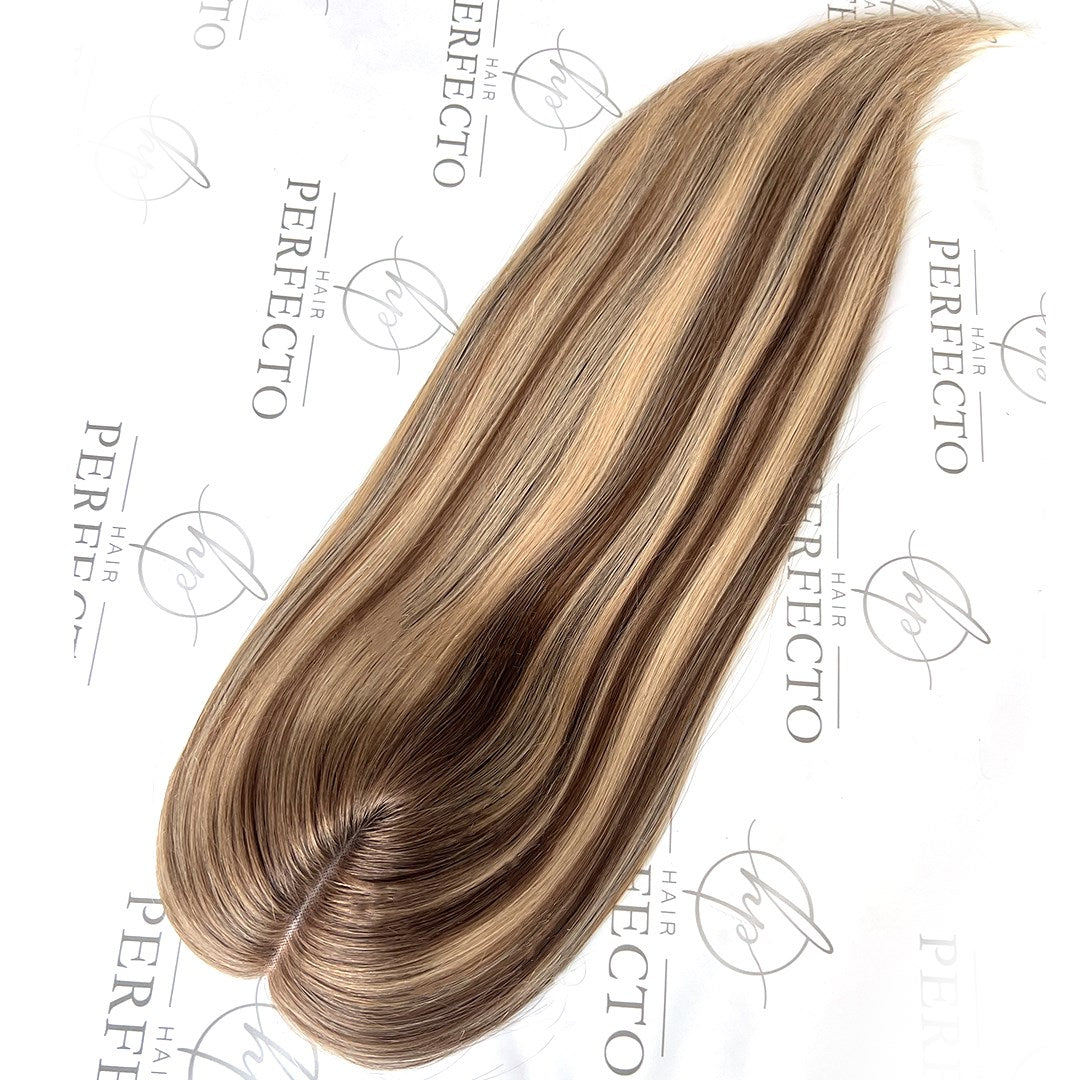 Human Hair Toppers For Hair Loss 5X6 Balayage Hair Topper