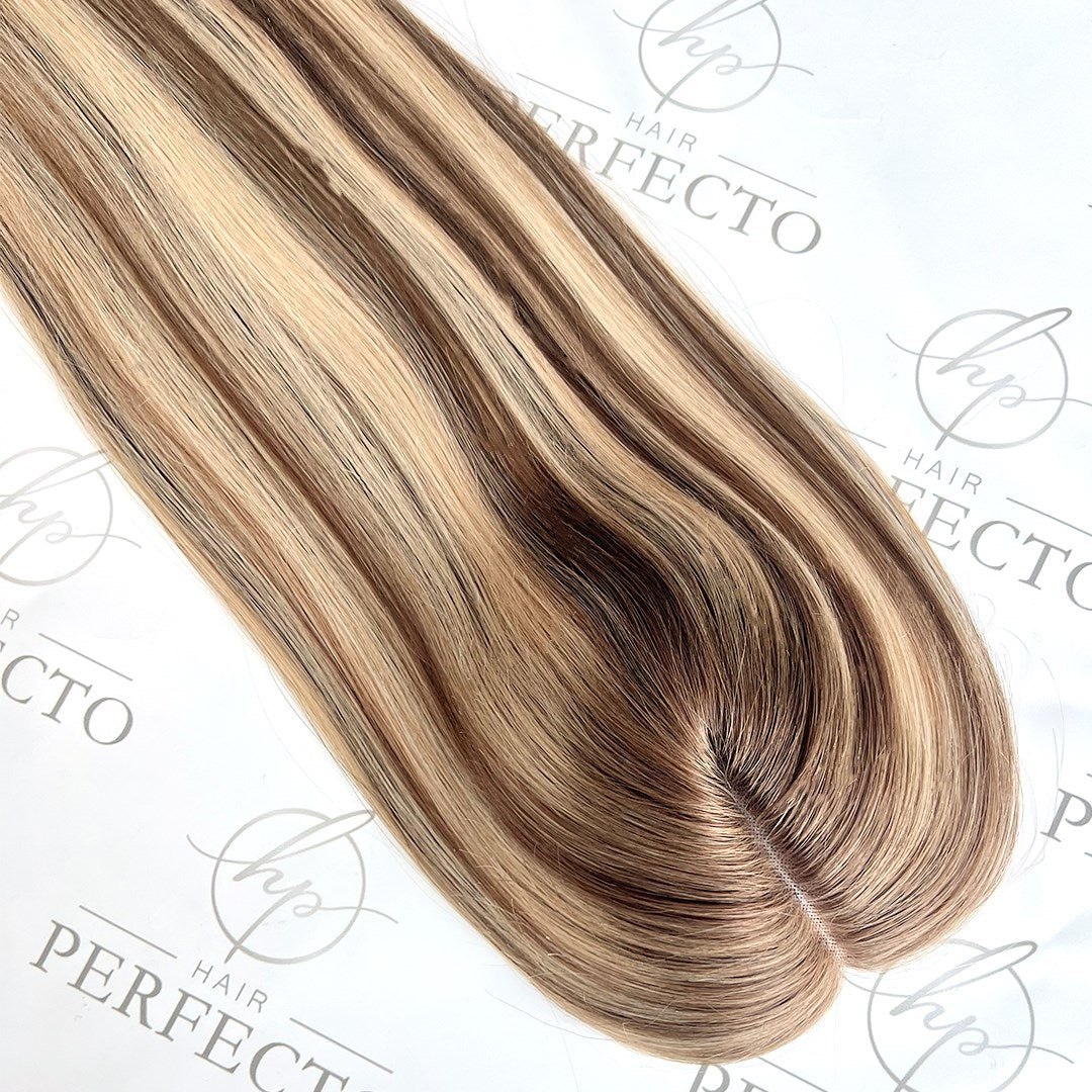 Human Hair Toppers For Hair Loss 5X6 Balayage Hair Topper