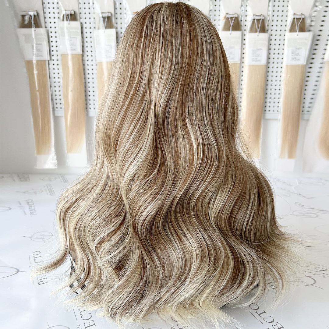 Top Lace Wig 20 Inch Balayage Virgin Human Hair Wigs - Ginny