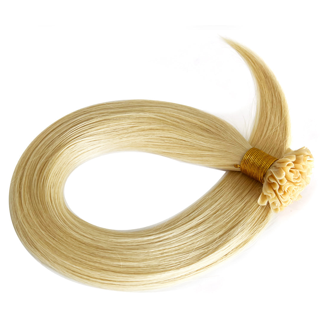 U Tip Hair Extensions Quality Keratin Hair Blonde #22 | Hairperfecto