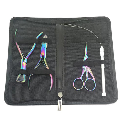 Hair Extension Beading Tool Kit Beading Tool Kit Remove Plier Set for beads (4 Piece)